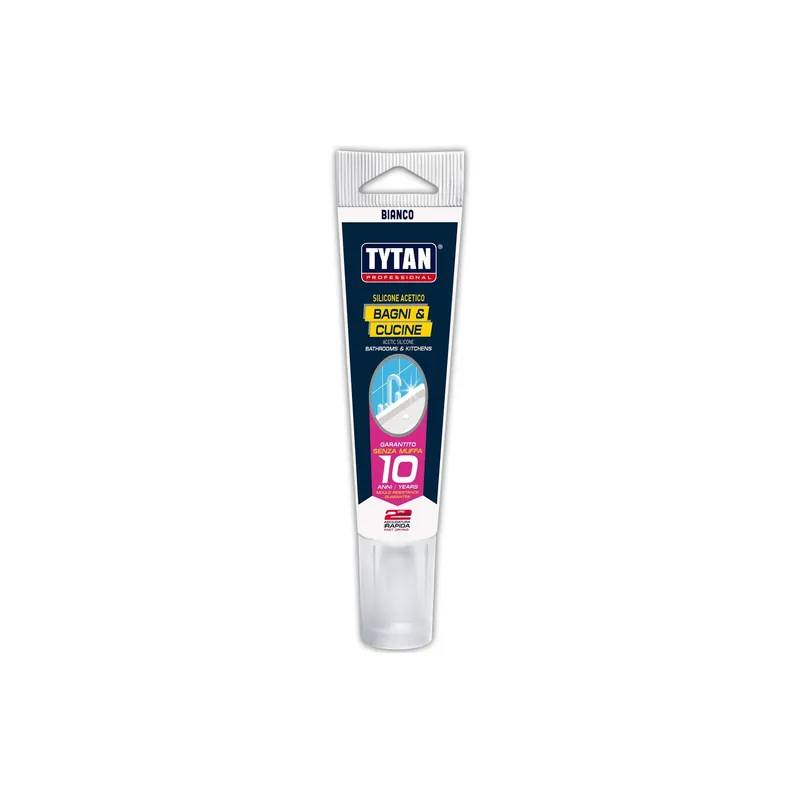 Fabrieksprijs Silicone Acetico Bagni & Cucine Tytan tubetto antimuffa bianco 60 ml