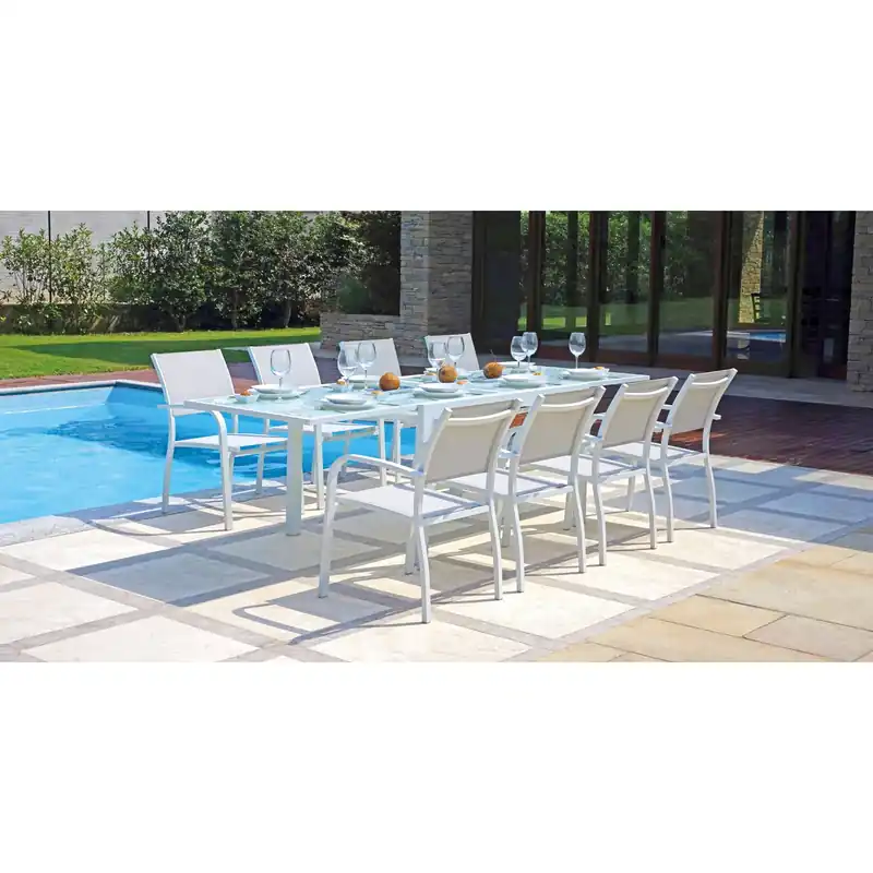 Tavolo allungabile da giardino in alluminio 135-270x90x74 cm Dagaanbieding