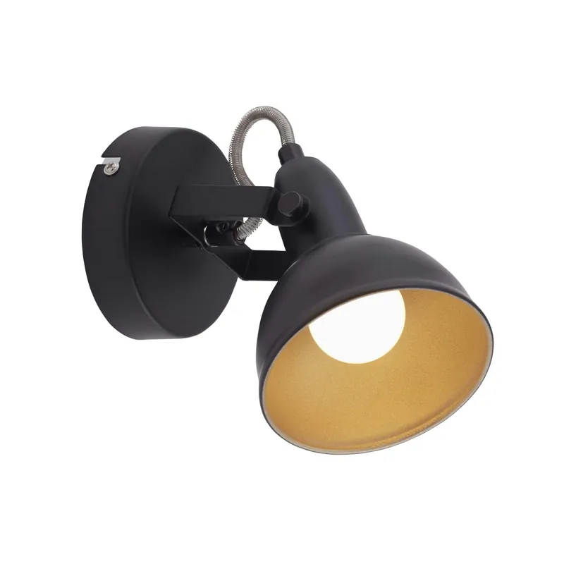 Hete Deal Faretto Soft H 15,5 cm oro e nero