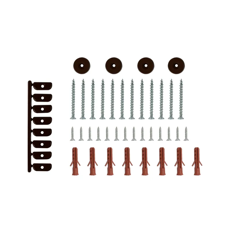 Kit minuteria per montaggio porta Monica/Maya in PVC marrone Hete Deal
