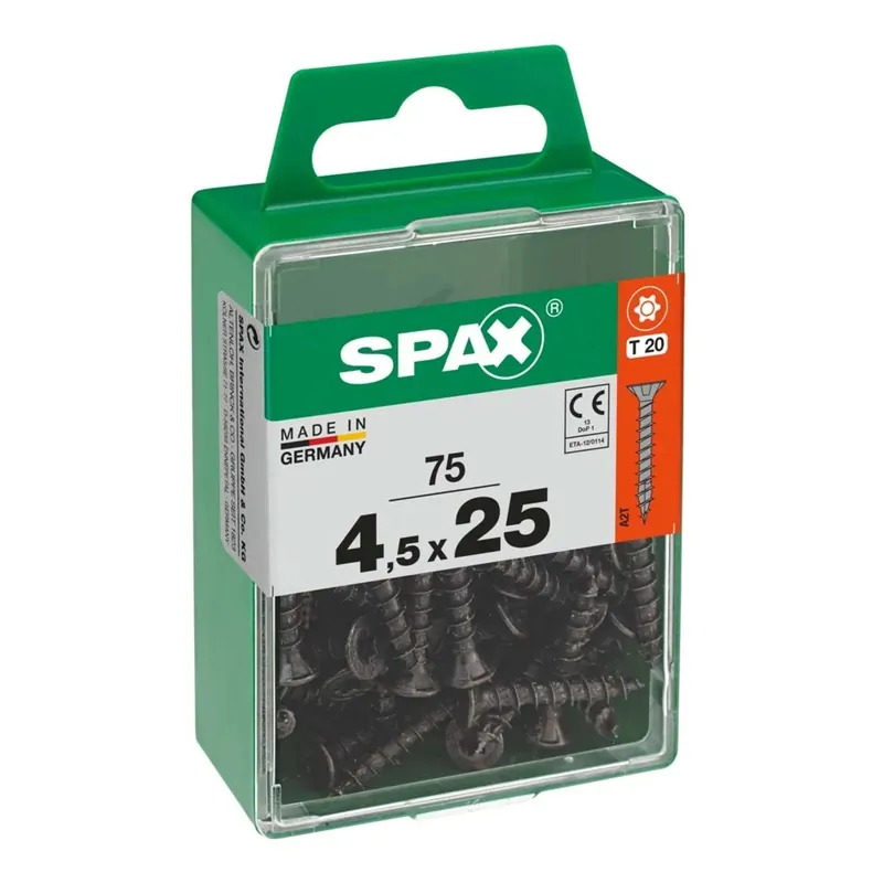 Vite Spax testa multipla svasata t-star plus t20 zincatura nera m 75 pz Direct Beschikbaar
