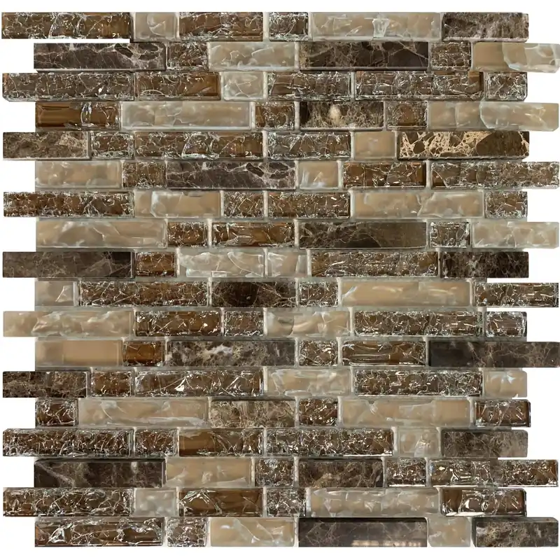 Mosaico Lumille cm 30x30 in pietra e vetro marrone Rechtstreeks Van De Fabrikant