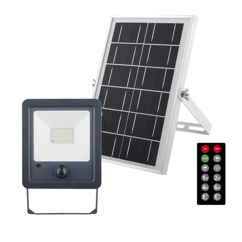 Proiettore da esterno LED solare con sensore di movimento 600 lm cavo 3 m Aanbieding