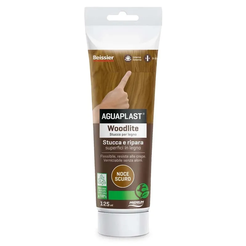 Stucco per legno Aguaplast Woolite pronto all‘uso noce scuro 125 ml Goedkoop
