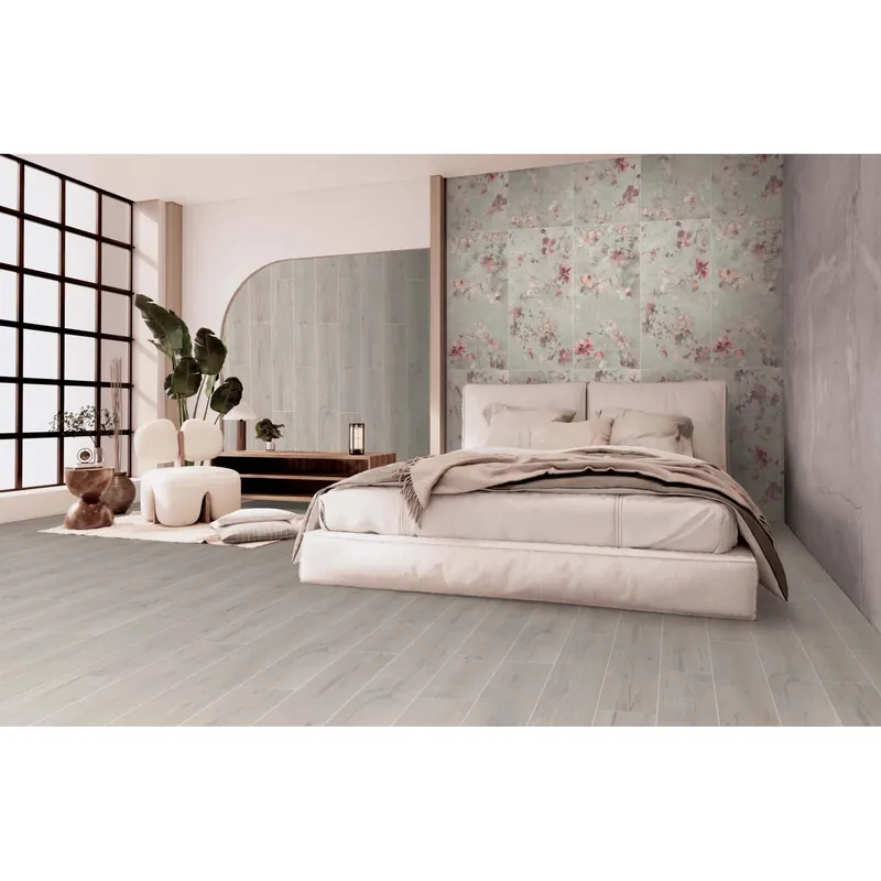 Piastrella in gres porcellanto Wood cold grigio bianco 20x122 cm 1,22 m² Hete Deal