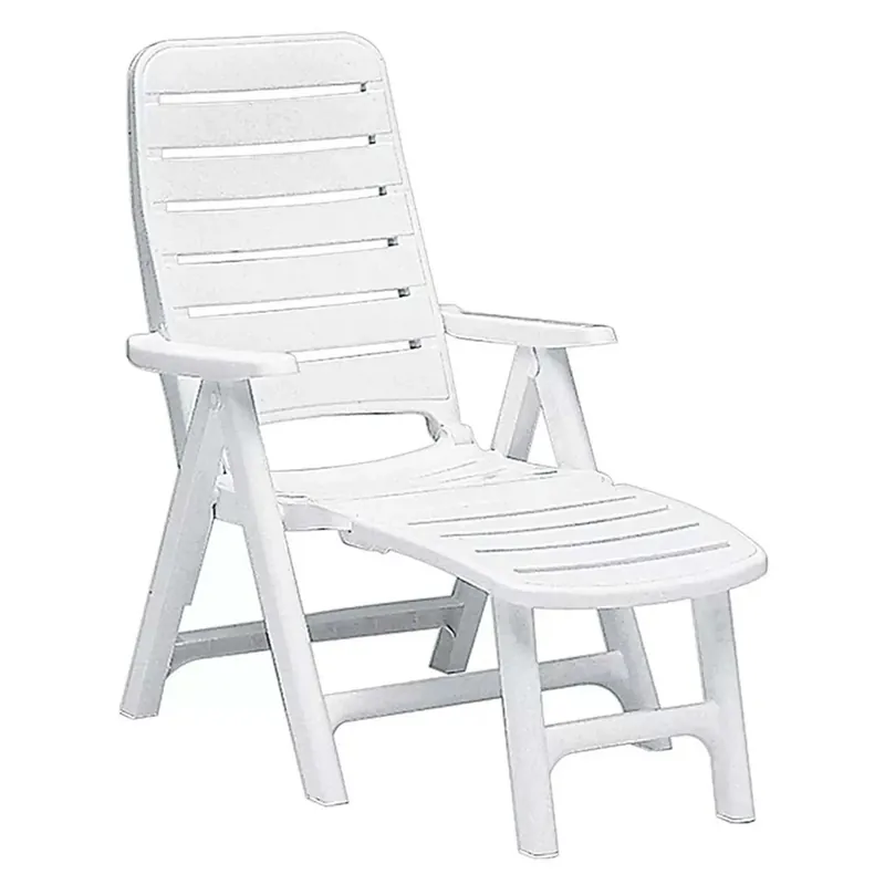 Sedia da giardino pieghevole con braccioli Premiere in plastica bianco Veilige Betaling