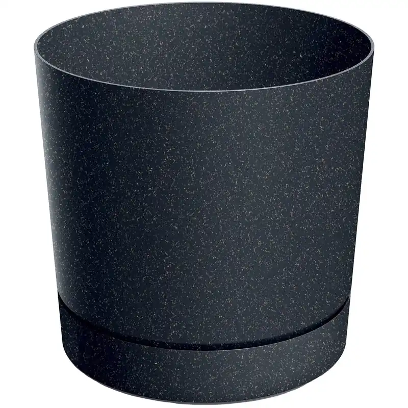 Vaso Eco Wood in plastica 20x19 cm Antracite Must-Have
