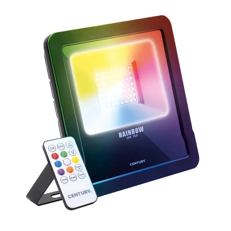 Proiettore LED Rainbow 50W Nero RGB dimmerabile Favoriet