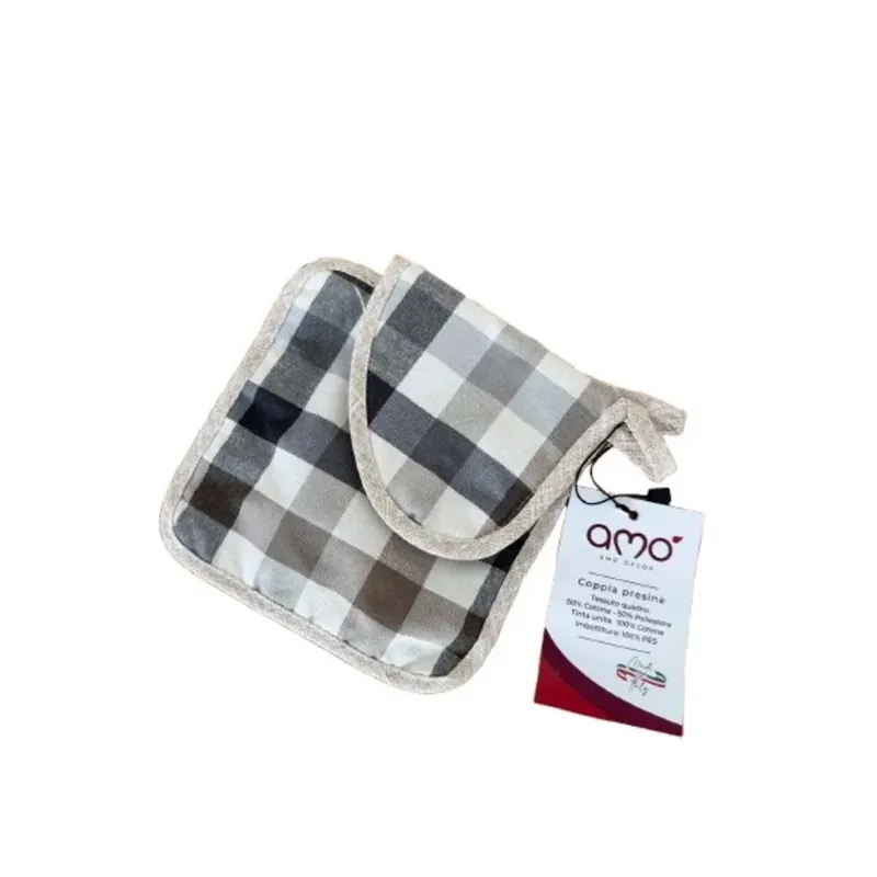 Nu Kopen Coppia presine Alba 18x18 cm bianco e grigio 2 pz