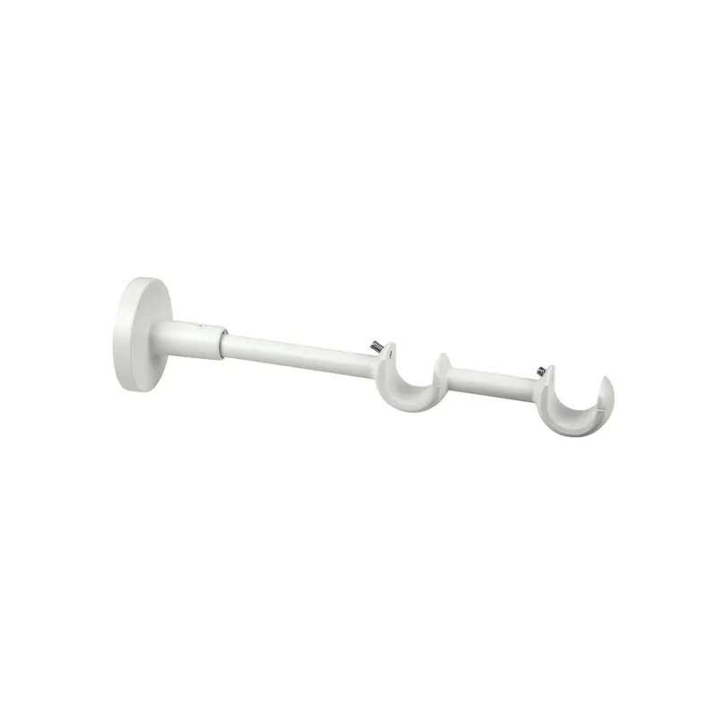 Koopje Supporto bastone tenda doppio Ø 2 x L 20 cm bianco