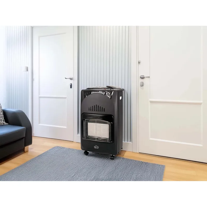 Gereduceerde Prijs Stufa a gas pieghevole DGC con ruote 4,2 kW nero