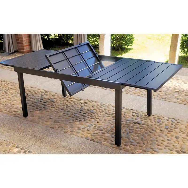 Bestseller Tavolo allungabile da giardino in ferro grigio 156-213xH95 cm