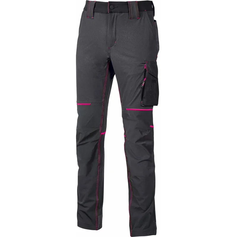 Nieuw Pantalone da lavoro World Lady grigio fucsia tg. M
