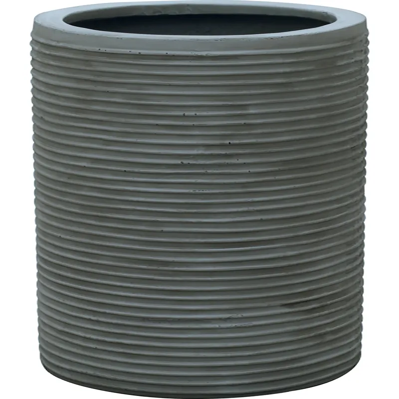 Betrouwbaar Vaso da esterno in Fiberstone 22x22x22 cm grigio