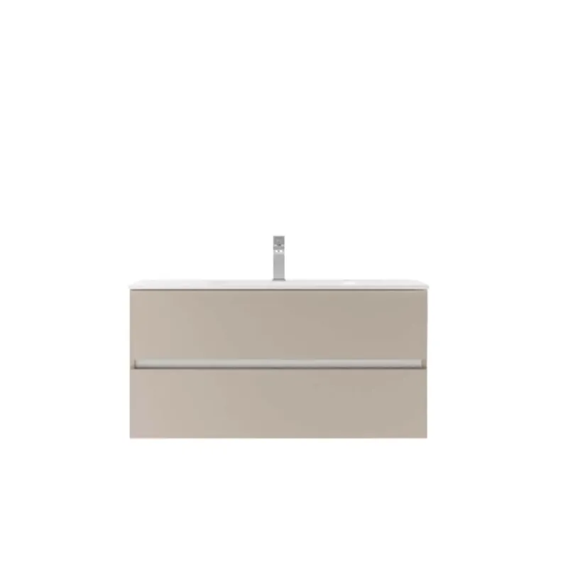 Lage Prijs Mobile bagno con lavabo integrale sospeso Zeno 52x46x101 cm grigio laccato