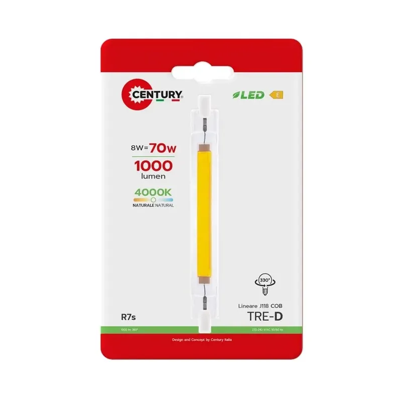 Lage Kosten Lampada LED Lineare TRE-D COB da 8W 4000K IP20