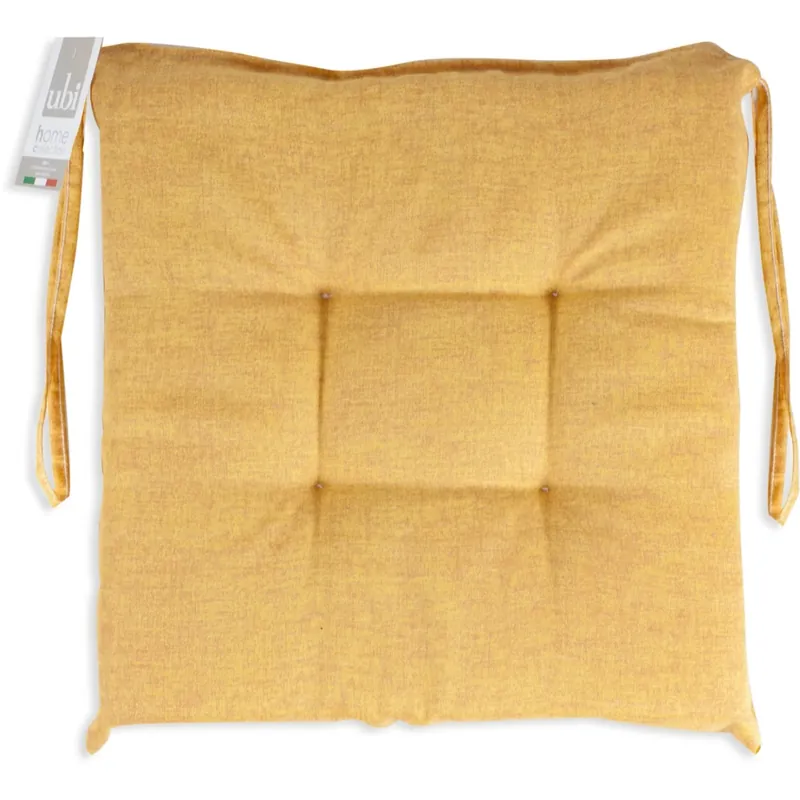 Coprisedia elegante Life per soggiorno giallo 40x40 cm Gratis Retour