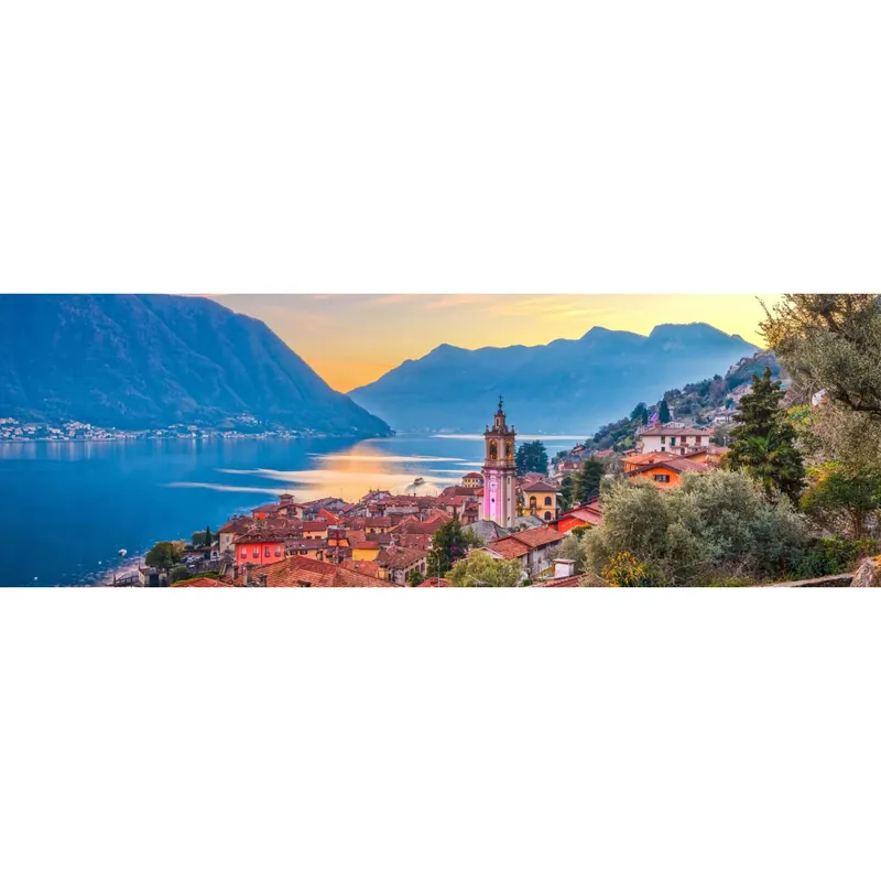 Dagaanbieding Canvas stampato su tela paesaggio di Cerate Sala Comacina 40x120 cm