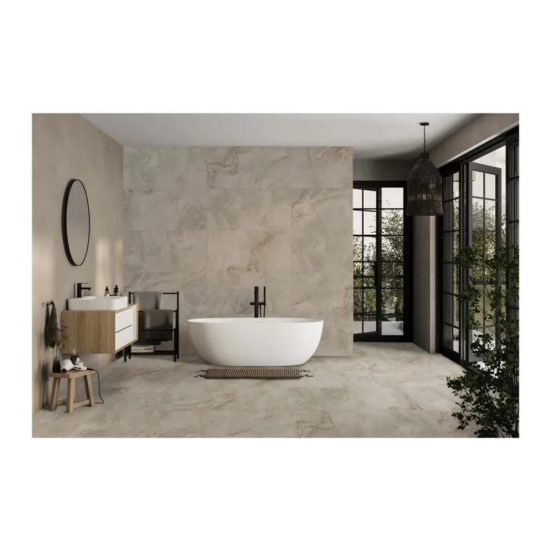 Piastrella in gres porcellanato Onika eff marmo Avorio Rett 60x120 cm 1,44 mq Uitverkoop