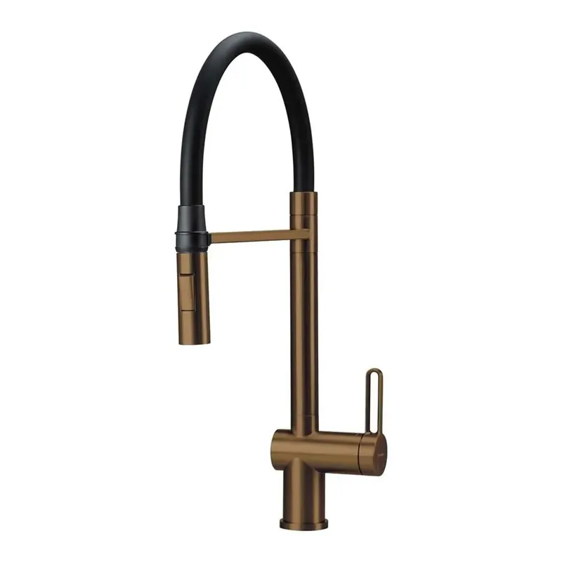 Rubinetto da cucina bocca elastica 2 getti Idrostile magnetico bronzo spazzolato Korting
