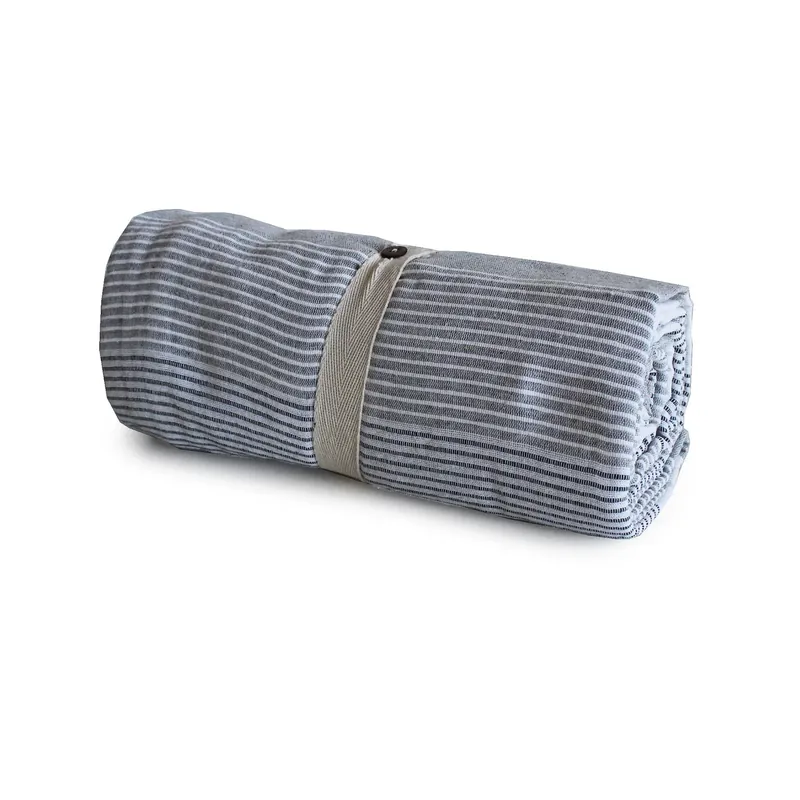 Copritutto rigato colore grigio 170x250 cm Betaalbaar
