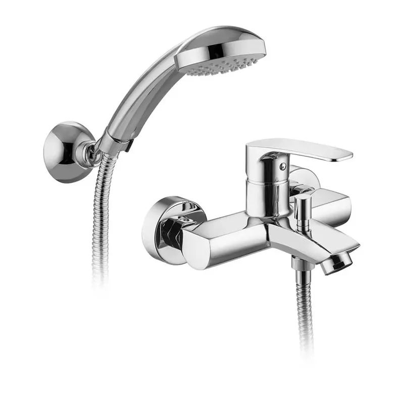 Uitverkoop Rubinetto bagno monoc. vasca con supporto a snodo lime cromo