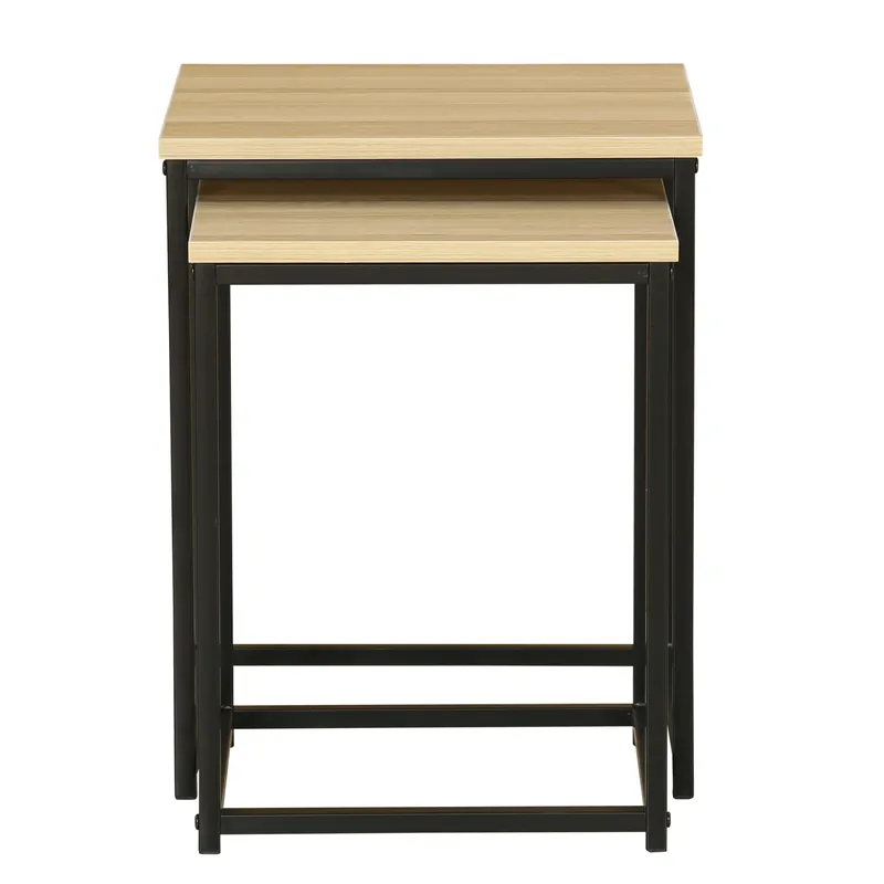 Tavolini in pannello truciolare e metallo 2pz 35/40 cm H 45/50 cm Favoriet