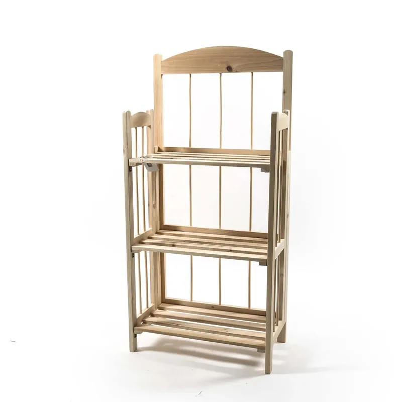 Mobiletto 3 ripiani 44,5x23,5 cm legno chiaro Dagaanbieding