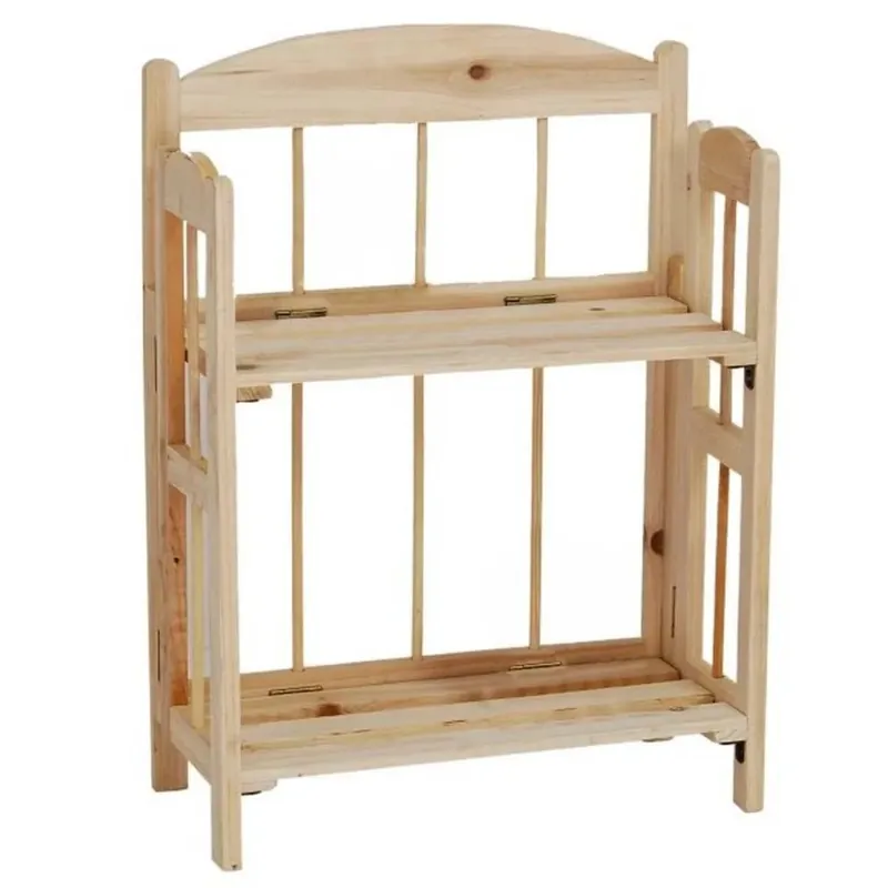 Scaffale in legno di abete 2 ripiani 38x18x52 cm Dagaanbieding