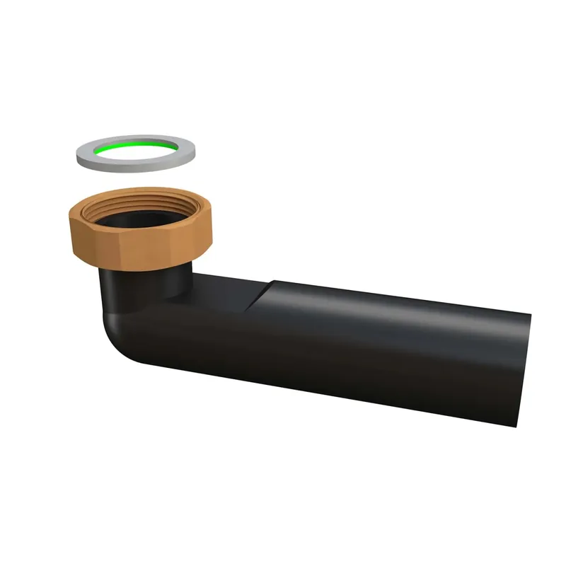 Codolo curvo a saldare Geberit ottone nero grezzo Ø mm 1"1/2 x 40 Premium