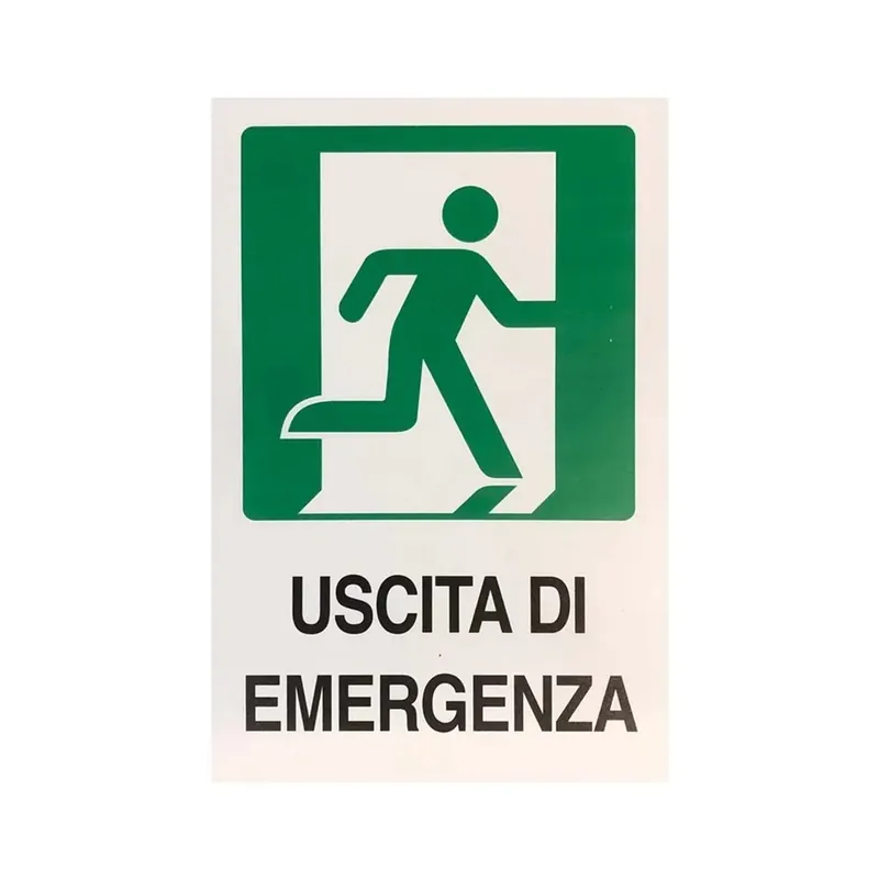 Veilige Betaling Cartello uscita emergenza a destra 20x30 cm