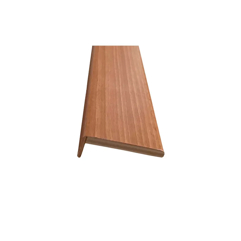 Coprifilo liscio listellare laminato Noce Chiaro alt 9 cm con aletta Laatste Versie