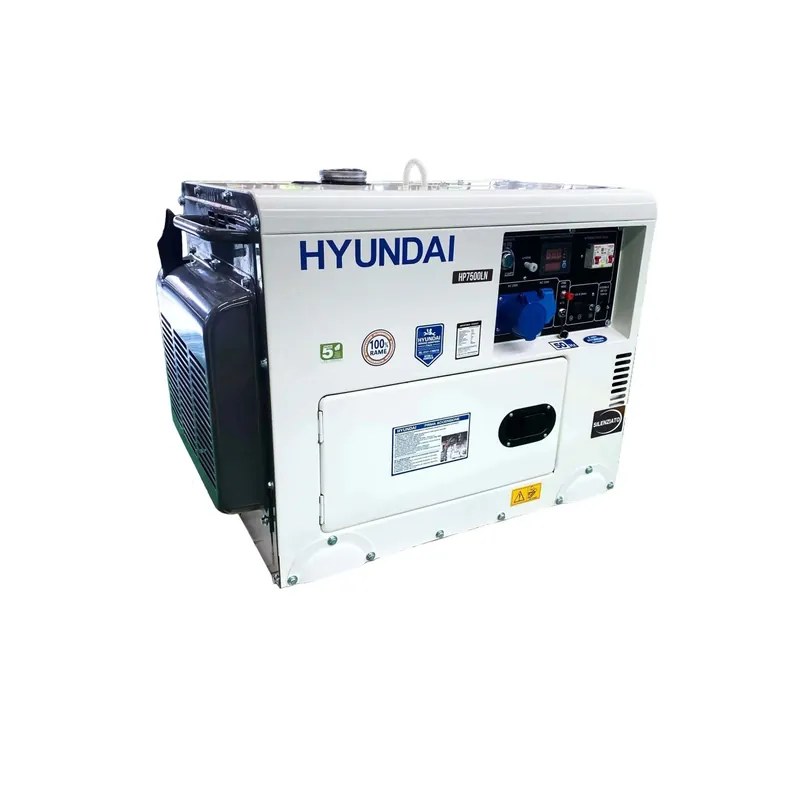 Generatore silenziato monofase a diesel Hyundai 65247 da 6 KW Express Levering
