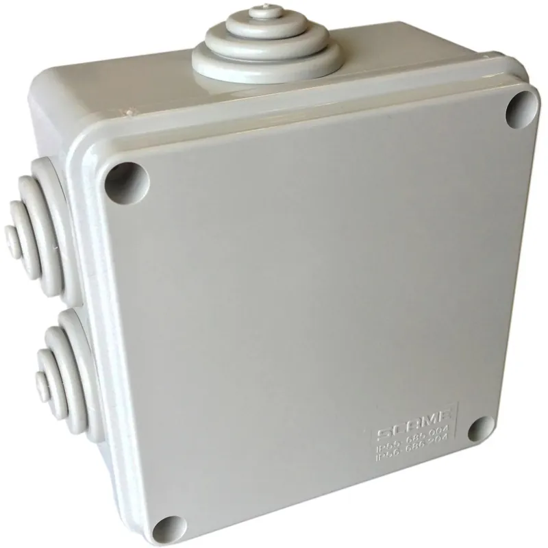 Nieuw Scatola di derivazione da parete con passacavi 100x100x50 mm IP55 grigia