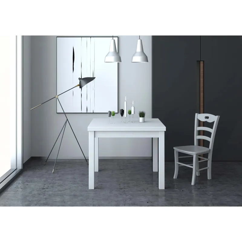 Finale Uitverkoop Tavolo raddoppiabile Firenze bianco 90x90 cm