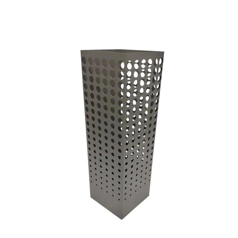 Portaombrelli quadrato in metallo Arkansas tortora 15,5x15,5xH49 cm Gecertificeerd