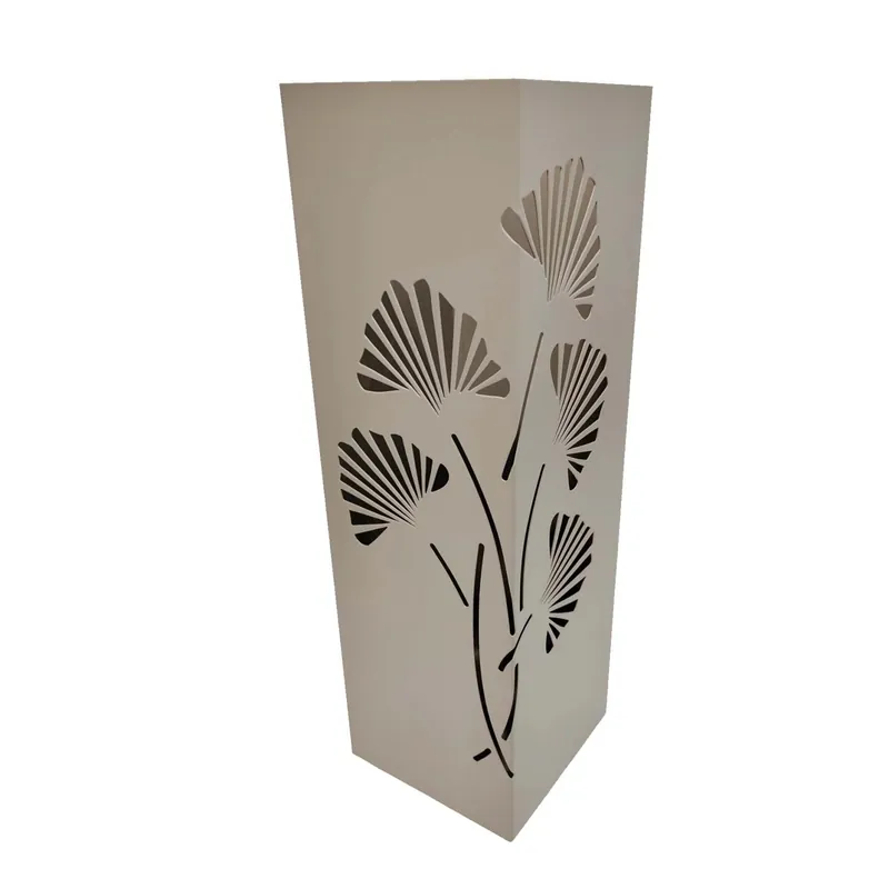 Koop Online Portaombrelli quadrato in metallo Tigri crema 15,5x15,5xH49 cm
