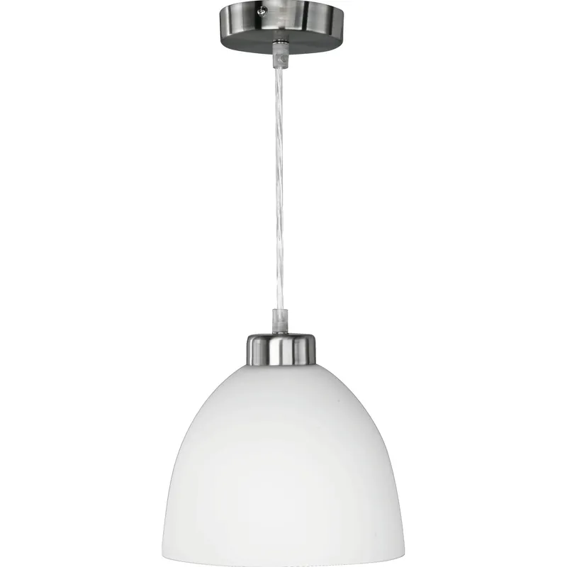 Meest Verkocht Lampadario a sospensione Dallas E27 cupola vetro opale bianco Ø 20x157 cm