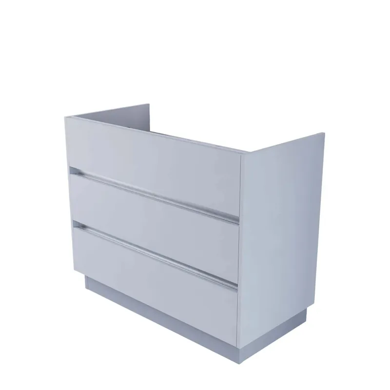 Direct Beschikbaar Base porta lavabo 3 cass. con appoggio a terra 104x50x85 cm bianco opaco