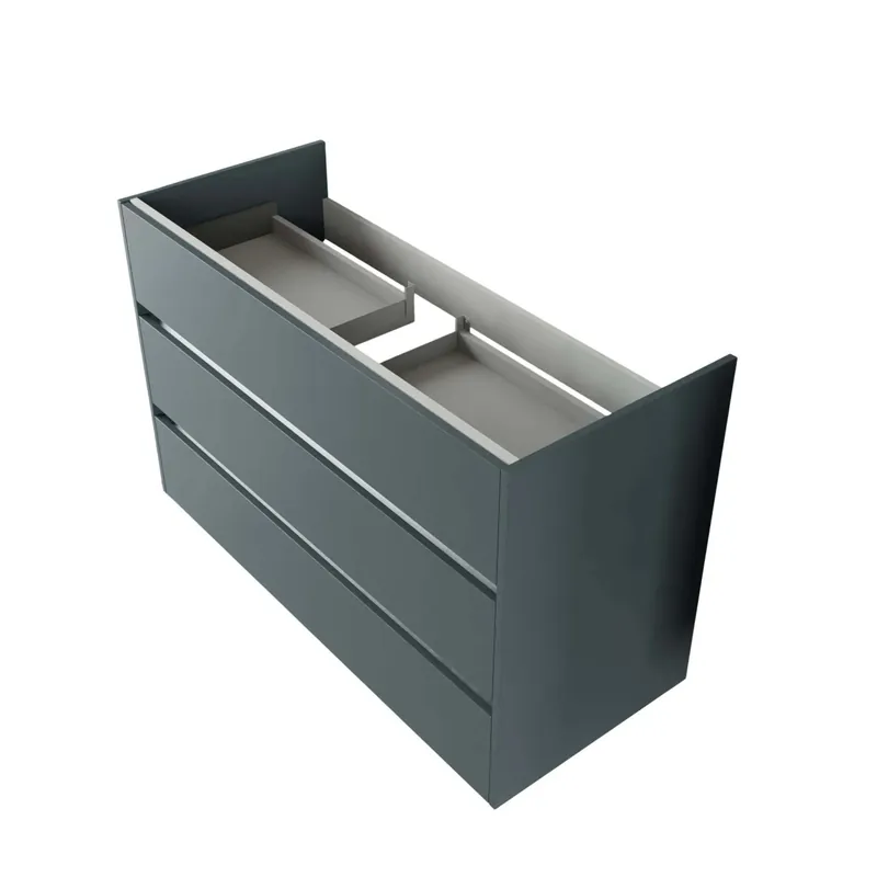 Dagaanbieding Base porta lavabo 3 cass. con appoggio a terra 120x50x85 cm opaco