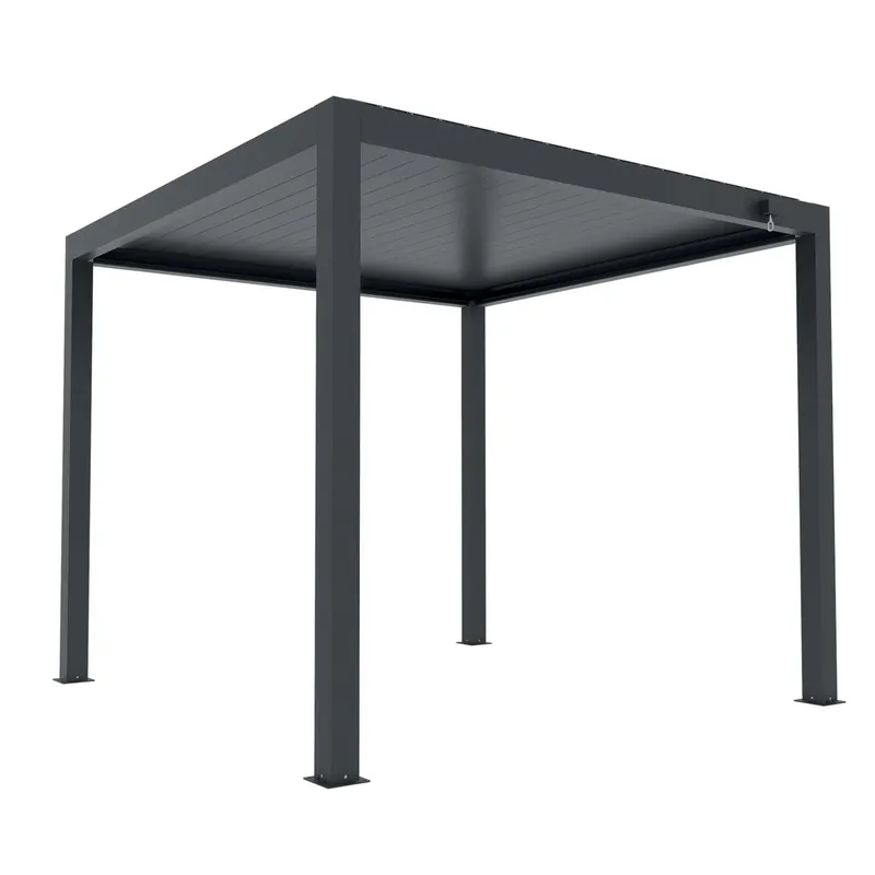 Speciale Aanbieding Pergola bioclimatica Atena in alluminio palo 12 4x4xH2,5 m antracite