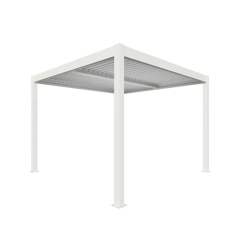 Dagaanbieding Pergola bioclimatica Atena in alluminio palo 10 3x4xH2,5 m bianco