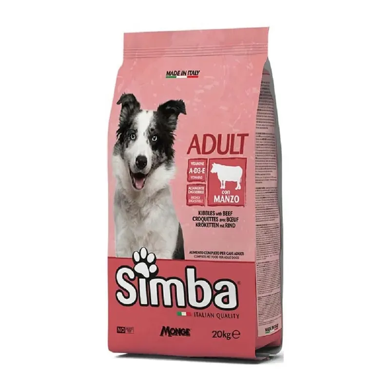 Croccchette per cani adulti SIMBA DOG manzo 20 kg Korting