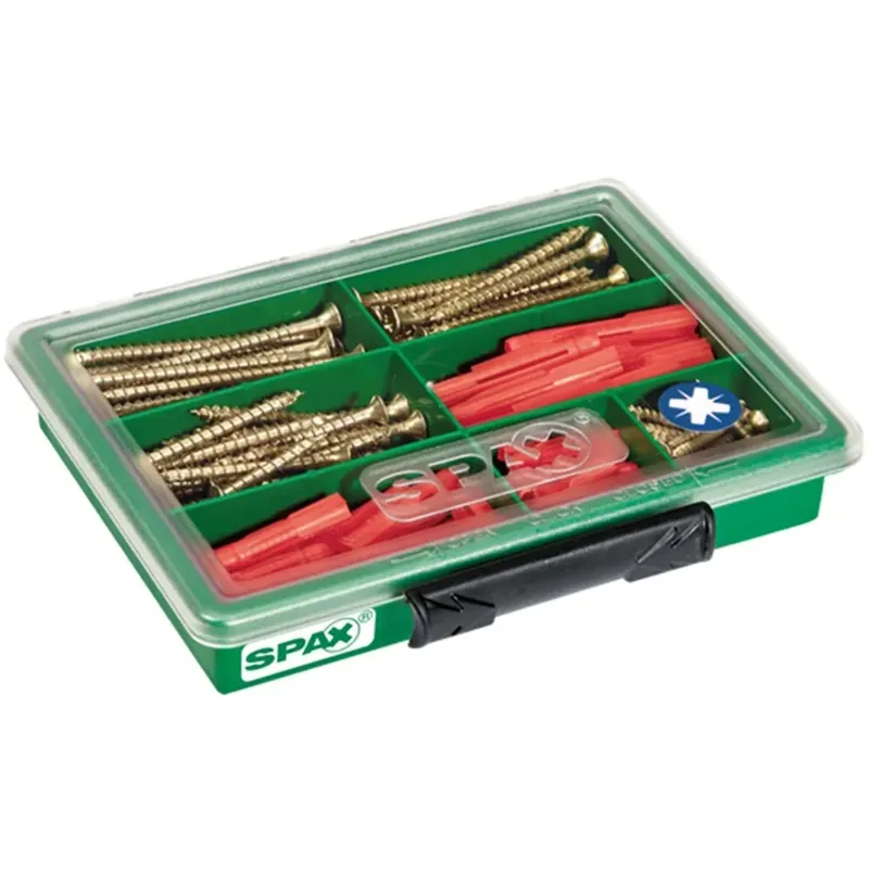 Hete Deal Set viti per truciolare Spax Assorter Phillips Z giallo con tassello