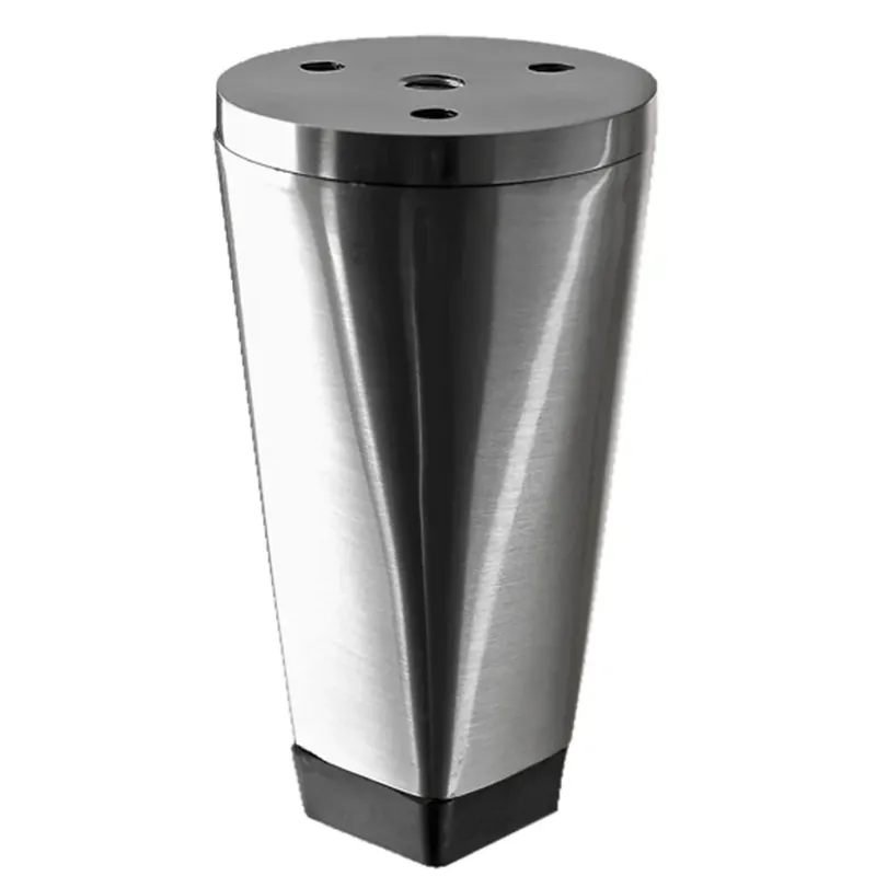 Piede per mobile Hettich Neiva Ø 50 x H 100 mm effetto acciaio inox Premium