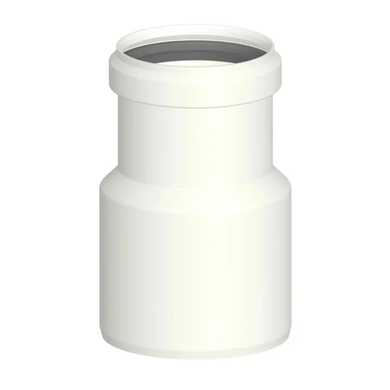 Riduzione Maschio Ø60 - Femmina Ø80 in PP bianco Gratis Retour