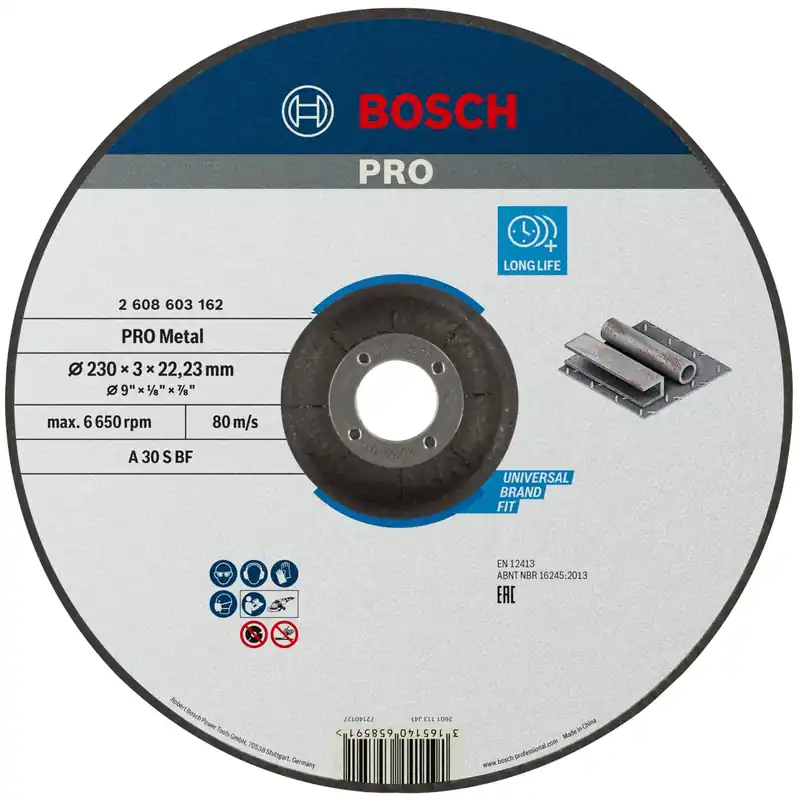Disco taglio standard Bosch Metallo 230x3x22,23 mm Lage Prijs
