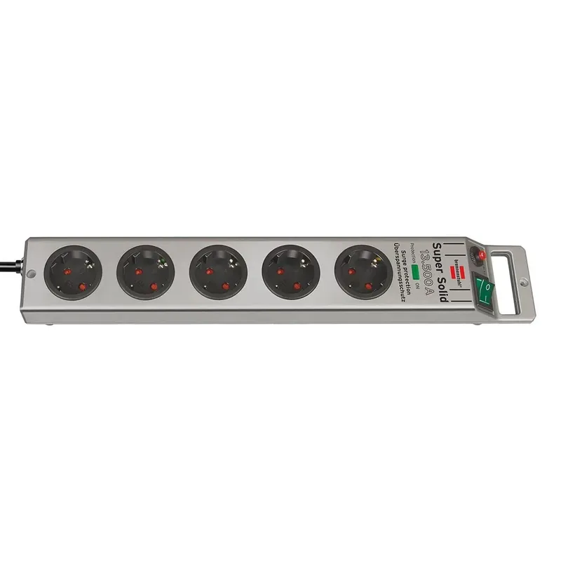 Presa multipla Brennenstuhl Super-Solid a 5 vie argento Actieprijs