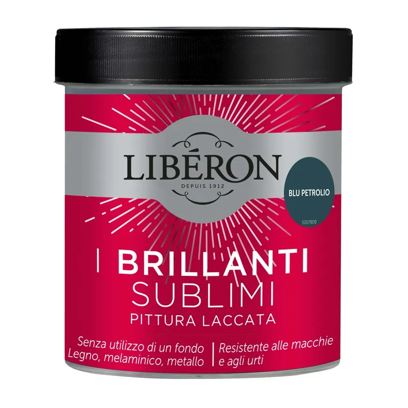 Betaalbaar Pittura Laccata I Brillanti Sublimi Blu petrolio 0,5 l
