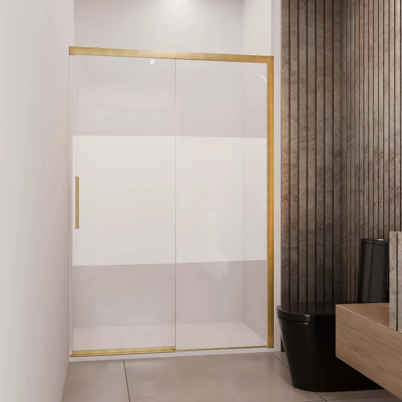 Beperkte Voorraad Porta scorrevole dx doccia Lux 137/140 cm oro spazzolato